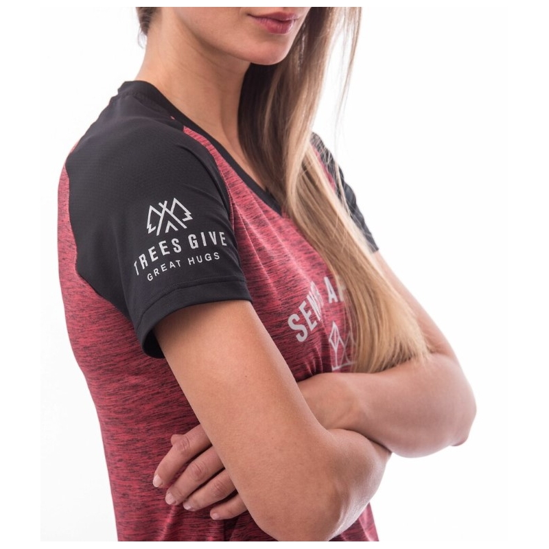 Tricou pentru femei Sensor Cycling Charger negru și roz lichidare