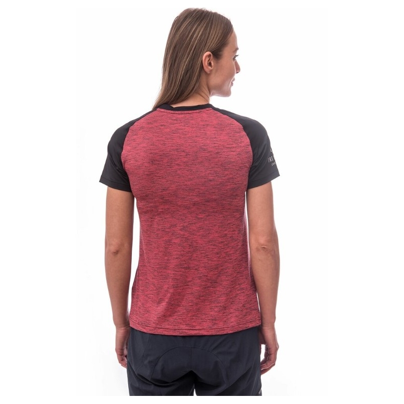 Tricou pentru femei Sensor Cycling Charger negru și roz lichidare