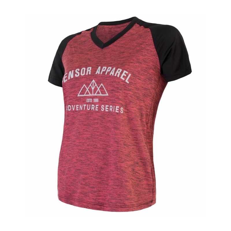 Tricou pentru femei Sensor Cycling Charger negru și roz lichidare