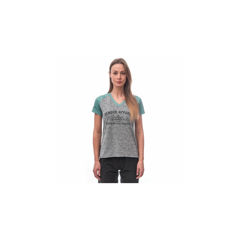 SENSOR CYKLO CHARGER tricou liber pentru femei gri/mint lichidare