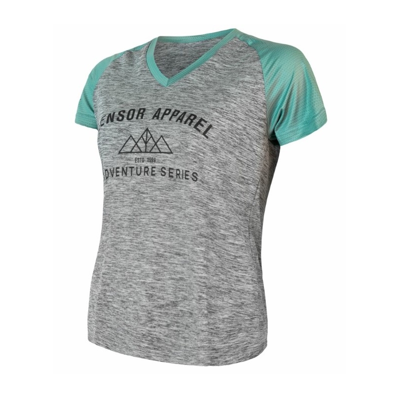SENSOR CYKLO CHARGER tricou liber pentru femei gri/mint lichidare