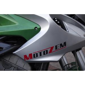 MotoZem logo autocolant negru