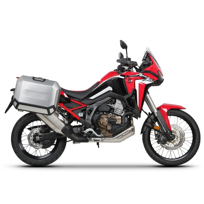 Set complet de cutii laterale de aluminiu, SHAD TERRA, 36L / 47L, incluzand kit de montaj SHAD HONDA CRF 1100 Africa Twin