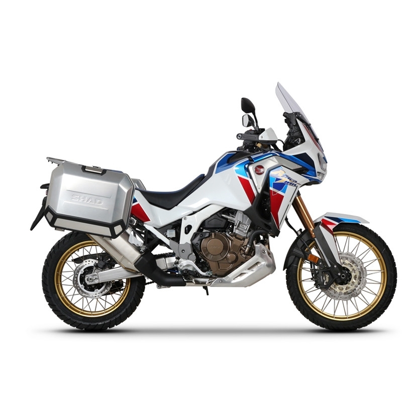 Set complet de cutii laterale de aluminiu, SHAD TERRA, 36L / 47L, incluzand kit de montaj SHAD HONDA CRF 1100 Africa Twin