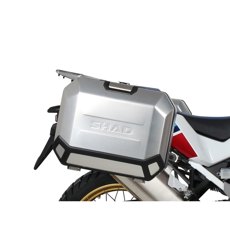 Set complet de cutii laterale de aluminiu, SHAD TERRA, 36L / 47L, incluzand kit de montaj SHAD HONDA CRF 1100 Africa Twin