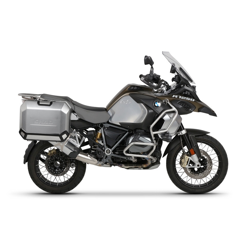 Set complet de cutii laterale de aluminiu, SHAD TERRA, 36L / 47L, incluzand kit de montaj SHAD R 1200 GS/ R 1200 GS Adventure/ R 1250 GS/ R 1250 GS Adventure