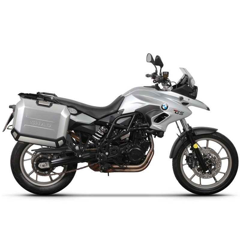 Set complet de cutii laterale de aluminiu, SHAD TERRA, 36L / 47L, incluzand kit de montaj SHAD BMW F 650 GS/ F 700 GS/ F 800 GS
