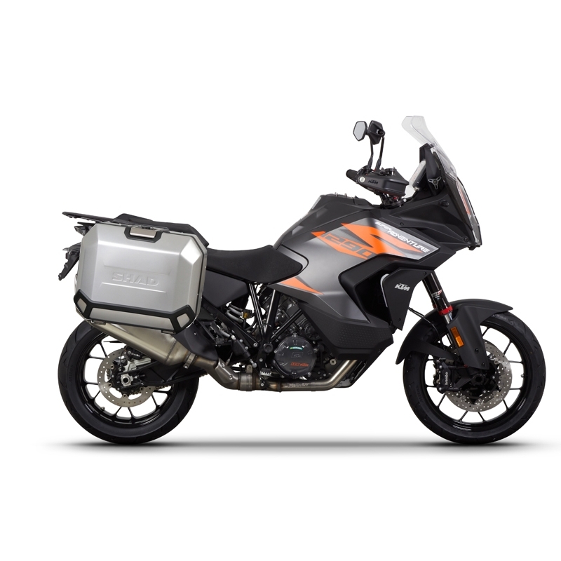 Set complet de cutii laterale de aluminiu, SHAD TERRA, 36L / 47L, incluzand kit de montaj SHAD KTM Super Adventure 1290 (R, S)