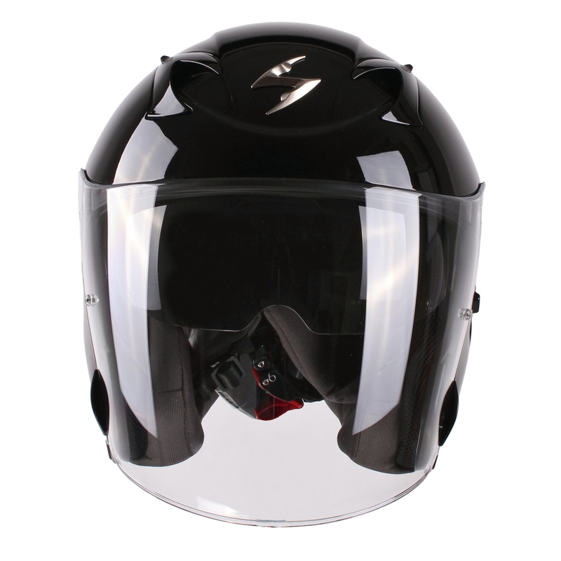 Cască de motocicletă Scorpion EXO-220 negru lucios lichidare