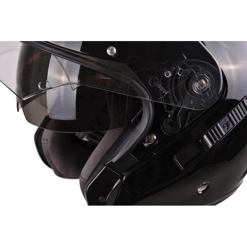 Cască de motocicletă Scorpion EXO-220 negru lucios lichidare