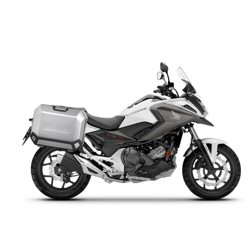 Set complet de 36L / 36L cutii laterale de aluminium SHAD TERRA, incluzand kit montaj SHAD HONDA NC 750 X