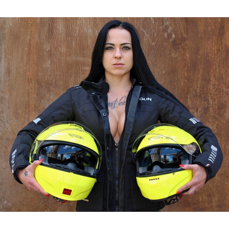 Cască de motocicletă galbenă RSA TR-01 lichidare