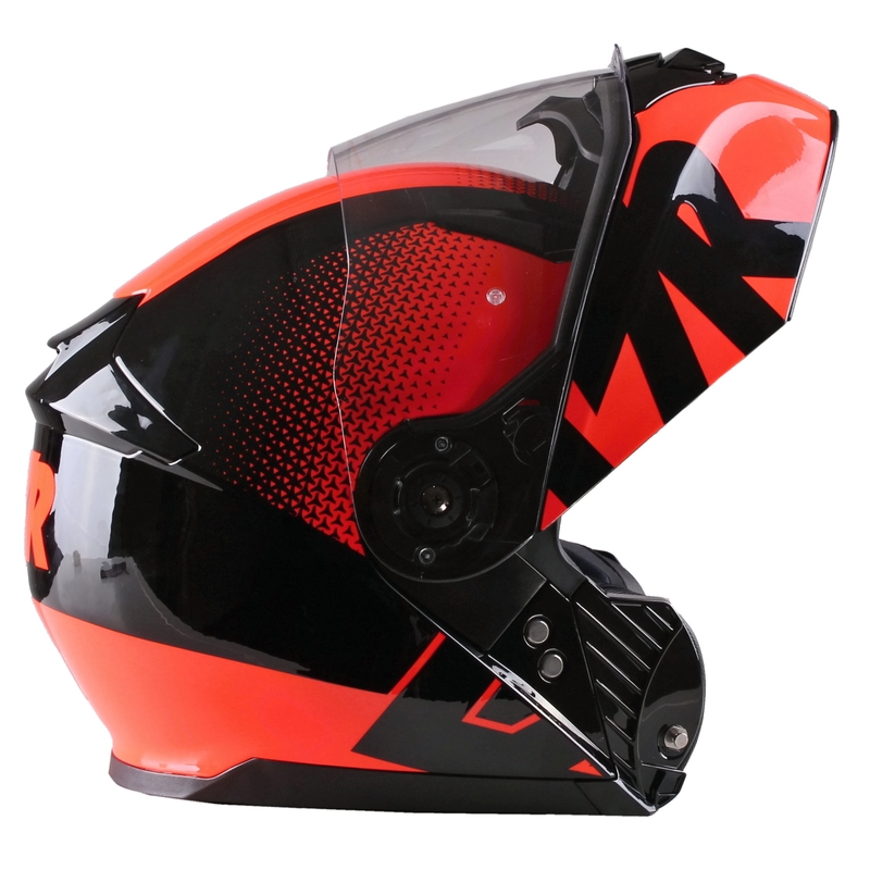 Lazer MH2 V'sible V'sible fluo roșu tip-up casca de motocicletă lichidare
