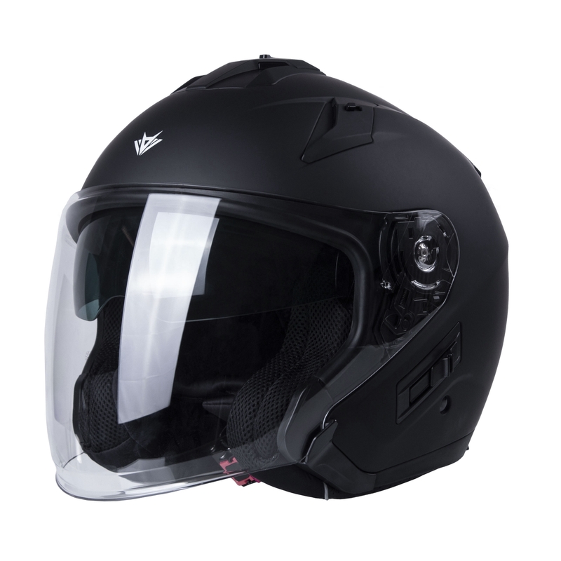 Cască de motocicletă deschisă RSA Active negru mat - grad II