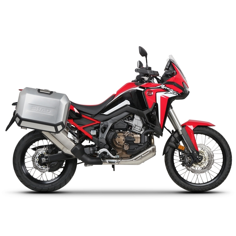 Set complet cutii aluminiu laterale, 36L / 47L SHAD TERRA NEGRU, include kit montare SHAD HONDA CRF 1100 Africa Twin