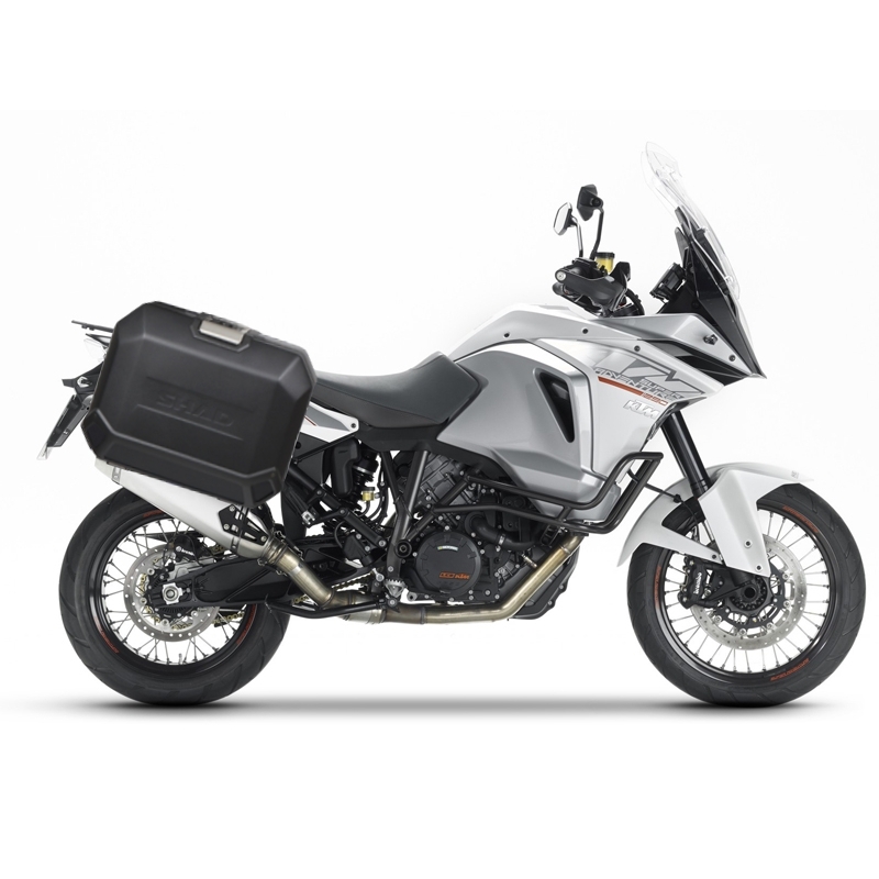 Set complet cutii aluminiu laterale, 36L / 47L SHAD TERRA NEGRU, include kit montare SHAD KTM Adventure 1090, 1190,  Super Adventure 1290 (R, S)