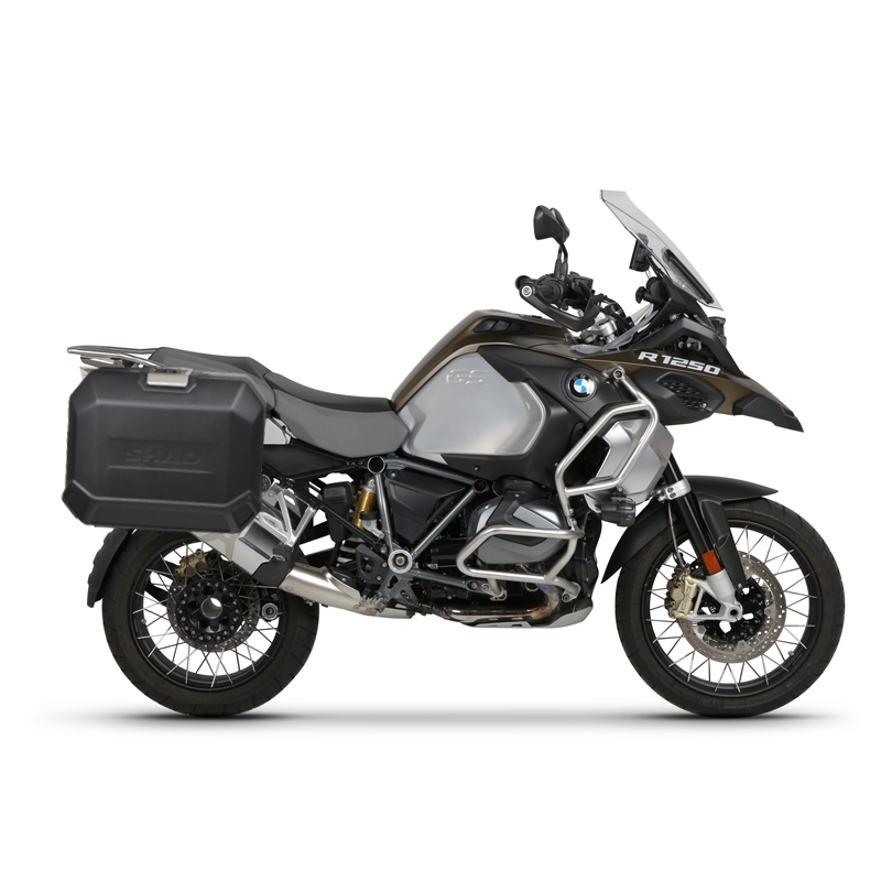 Set complet cutii aluminiu laterale, 36L / 47L SHAD TERRA NEGRU, include kit montare SHAD BMW R 1200 GS/ R 1200 GS Adventure/ R 1250 GS/ R 1250 GS Adventure