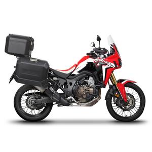 Set complet cutii aluminiu SHAD TERRA (negru), 37L cutie centrala   36L / 47L cutii laterale, incluzand kit montare si placa SHAD HONDA CRF 1000  Africa Twin