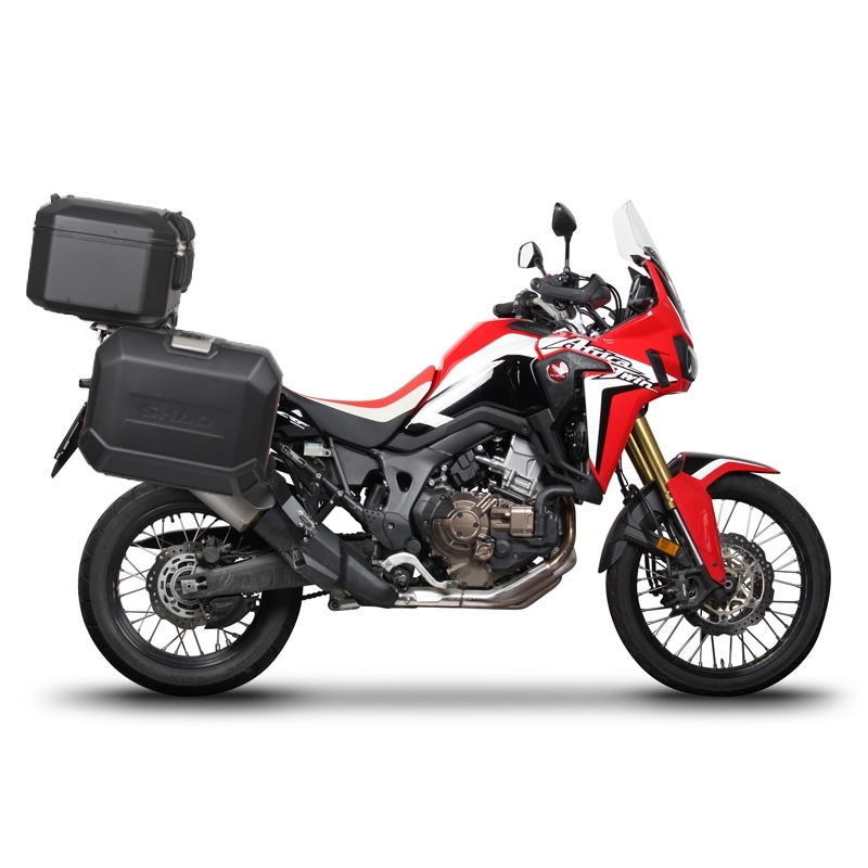 Set complet cutii aluminiu Shad Terra, 48L topcase   36L / 47L side cases,include placa si kit montare SHAD HONDA CRF 1000  Africa Twin