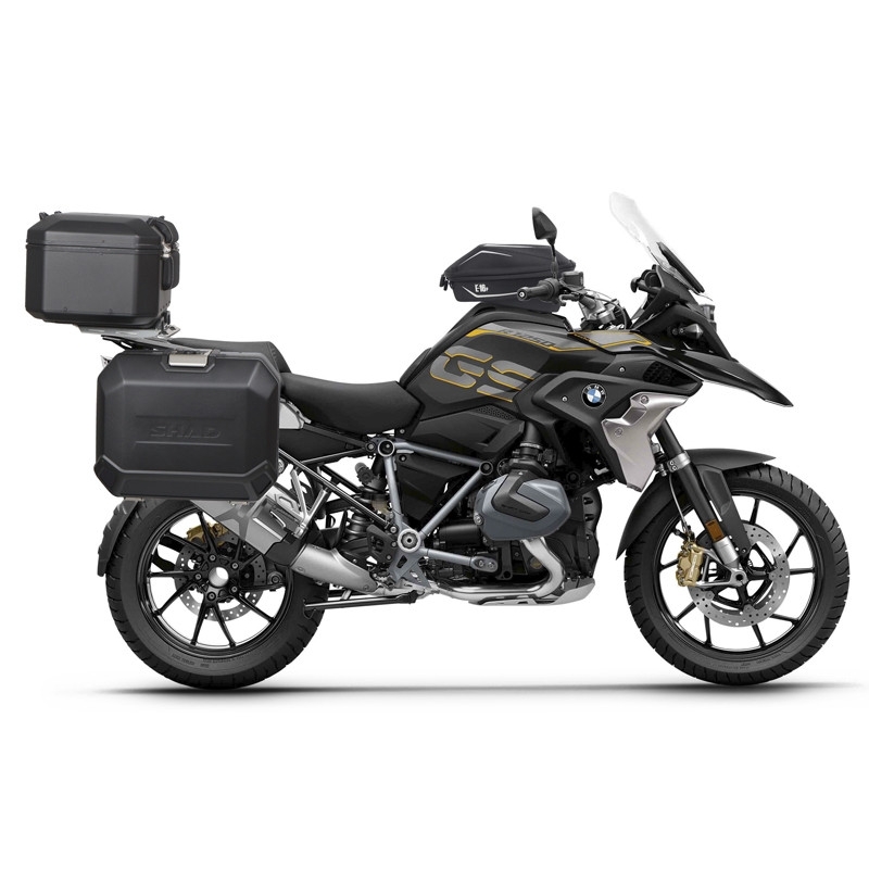 Set complet cutii aluminiu Shad Terra, 48L topcase   36L / 47L side cases,include placa si kit montare SHAD R 1200 GS Adventure/ R 1250 GS Adventure