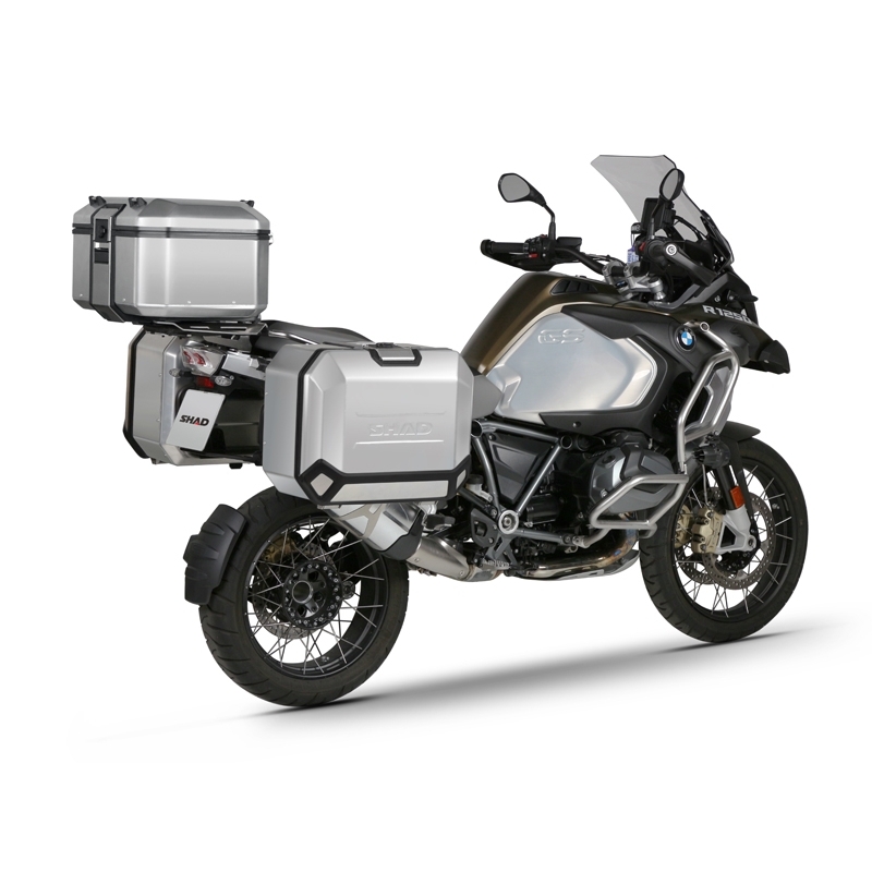 Set complet cutii aluminiu Shad Terra, 48L topcase   36L / 47L side cases,include placa si kit montare SHAD R 1200 GS Adventure/ R 1250 GS Adventure