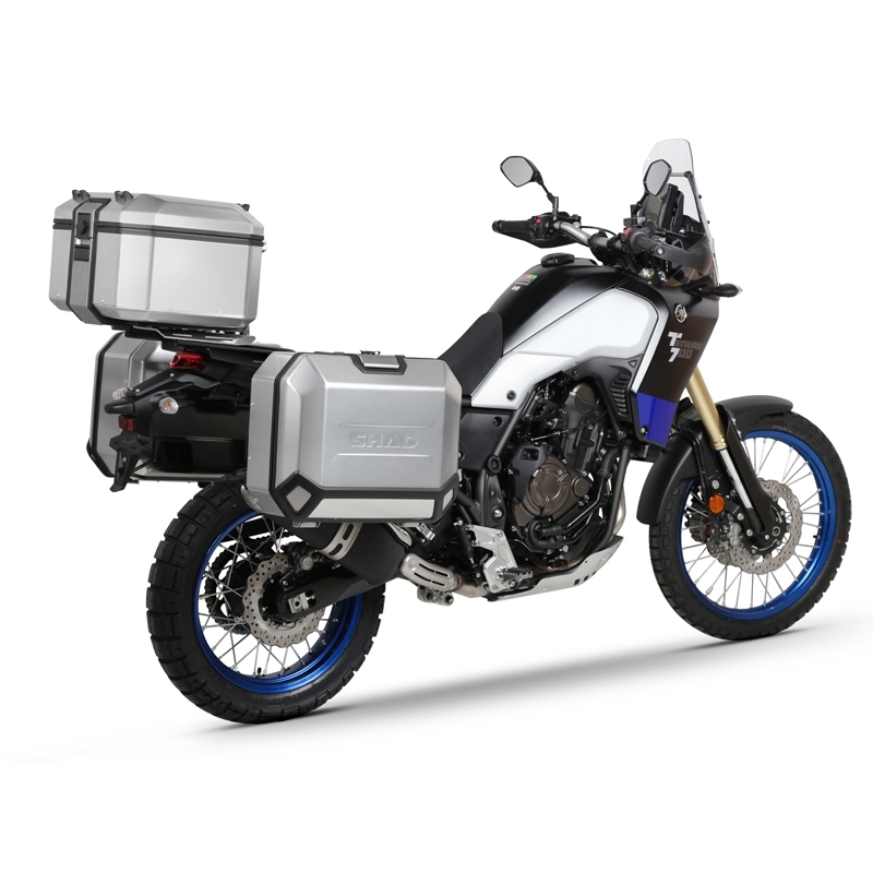 Set complet cutii aluminiu Shad Terra, 48L topcase   36L / 47L side cases,include placa si kit montare SHAD YAMAHA Tenere 700 XTZ690
