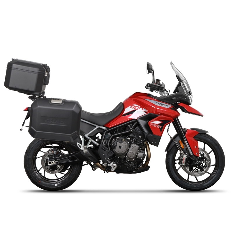 Set complet cutii aluminiu Shad Terra, 48L topcase   36L / 47L side cases,include placa si kit montare SHAD TRIUMPH Tiger 900
