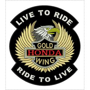 Patch Live to Ride Gold Wing - mare
