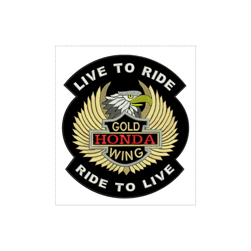 Patch Live to Ride Gold Wing - mare