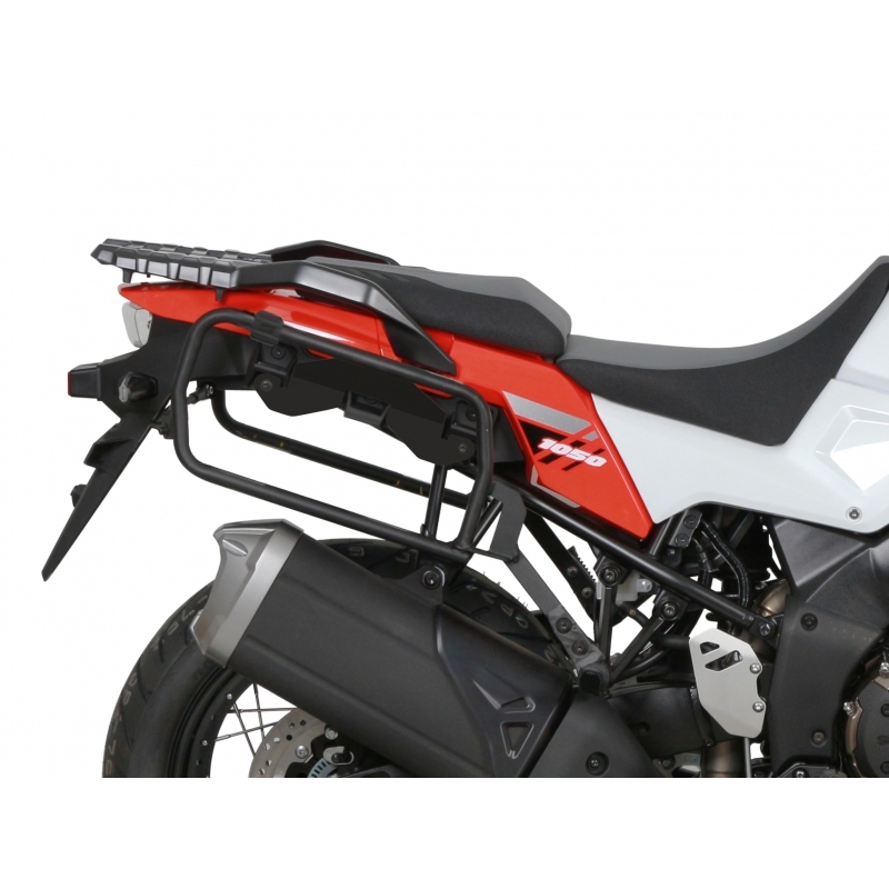 Set complet de cutii de aluminiu 47L / 47L SHAD TERRA NEGRU, incluzand kit montaj SHAD SUZUKI DL 1000 V-Strom/ DL 1050 V-Strom