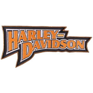 Patch Harley Davidson inscripție portocaliu - mare