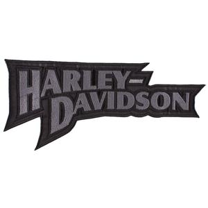 Patch Harley Davidson inscripție gri - mare
