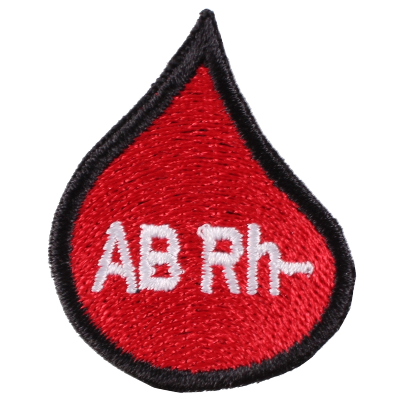 Plasture cu picătură de grupă sanguină AB Rh-