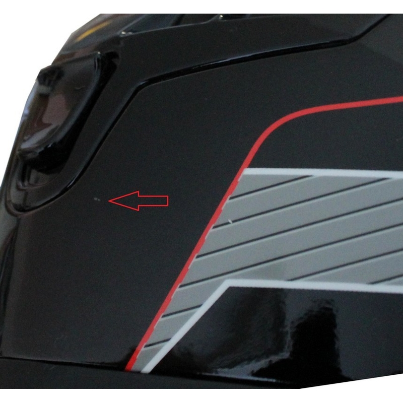 Cască de motocicletă Axxis Debut negru-roșu lichidare