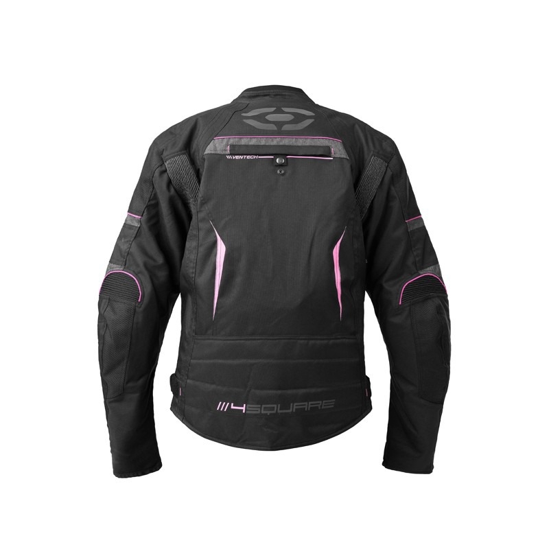 Jachetă pentru femei 4SQUARE Roadster Dual negru și roz pentru motociclete 4SQUARE Roadster Dual negru și roz výprodej lichidare