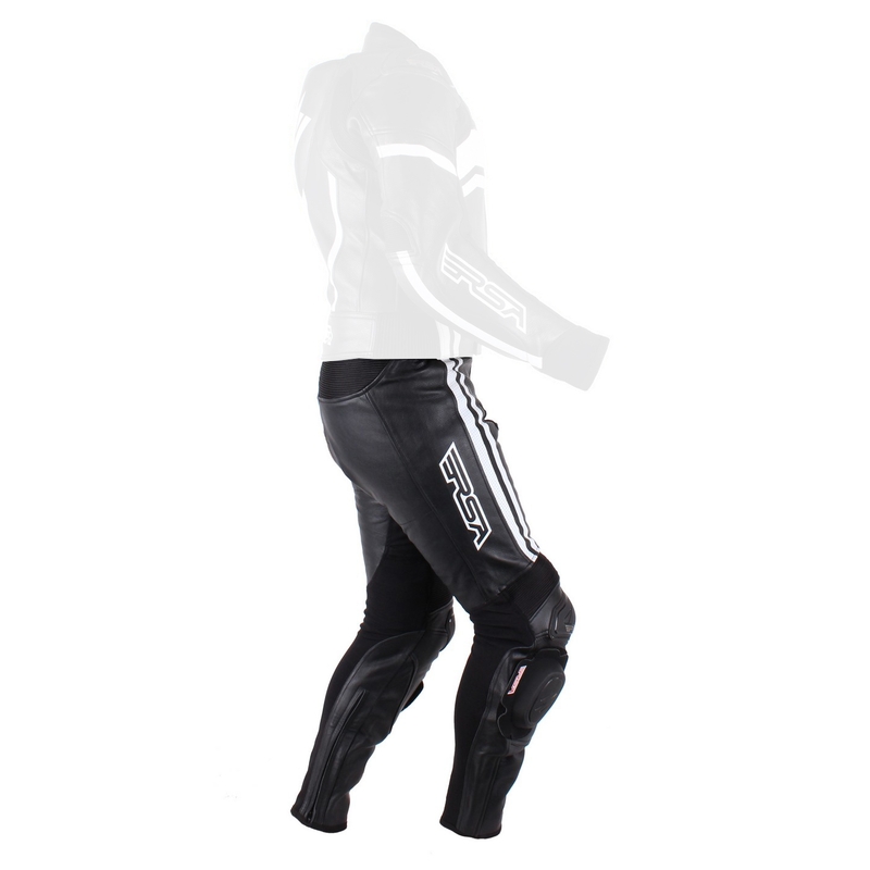 Pantaloni de motocicletă pentru bărbați RSA Virus negru și alb výprodej lichidare