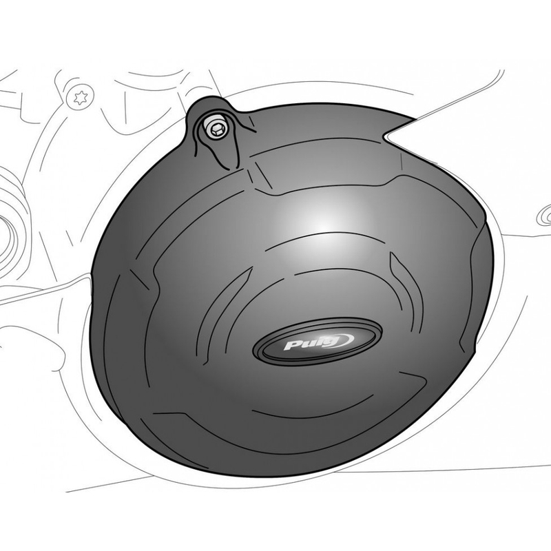 Engine protective covers PUIG Negru included right and left caps