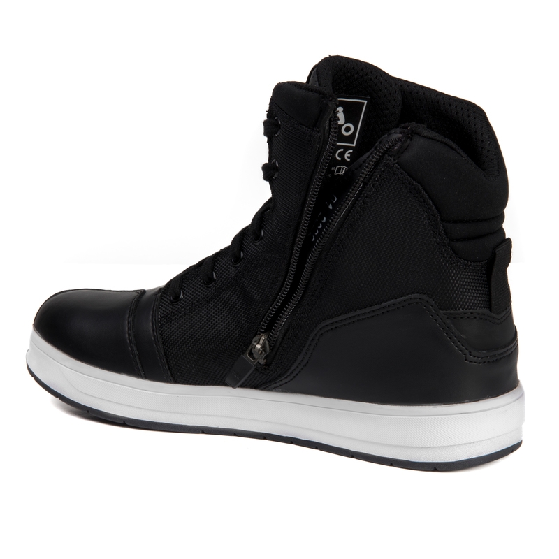 Cizme de motocicletă Ozone Spin alb-negru și alb