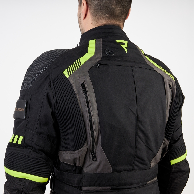 Rebelhorn Patrol jachetă de motocicletă negru-gri-gri-fluo-galbenă