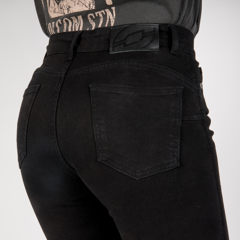 Blugi pentru femei Ozone Striker SF Negru pentru motociclete