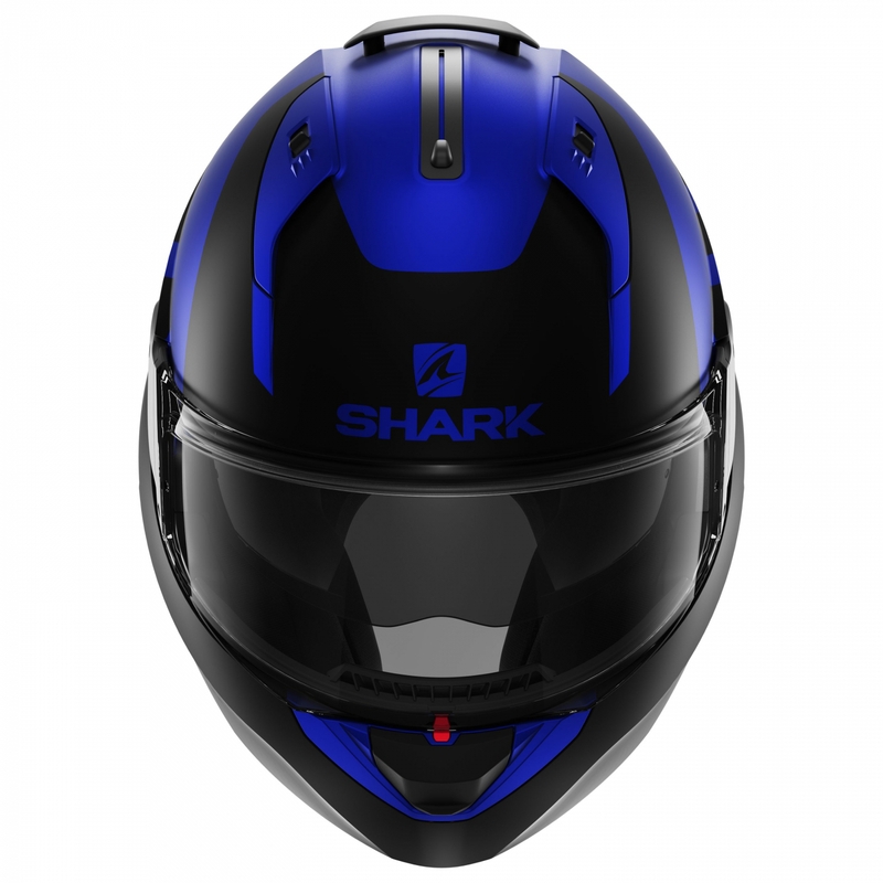 Cască de protecție rabatabilă SHARK EVO-ES Kedje negru-albastru mat