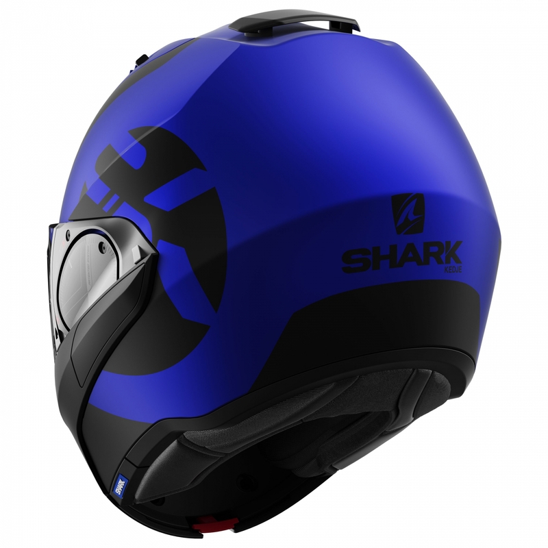 Cască de protecție rabatabilă SHARK EVO-ES Kedje negru-albastru mat