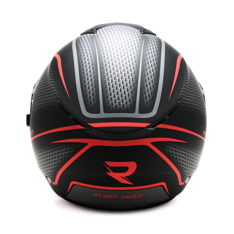 Cască moto open-face Street Racer Pilot negru-roșu mat lichidare