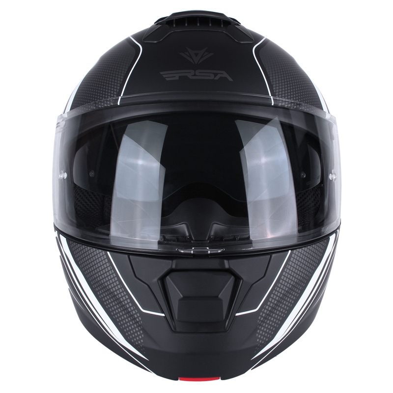 Cască de motocicletă RSA Rival negru-gri-alb lichidare