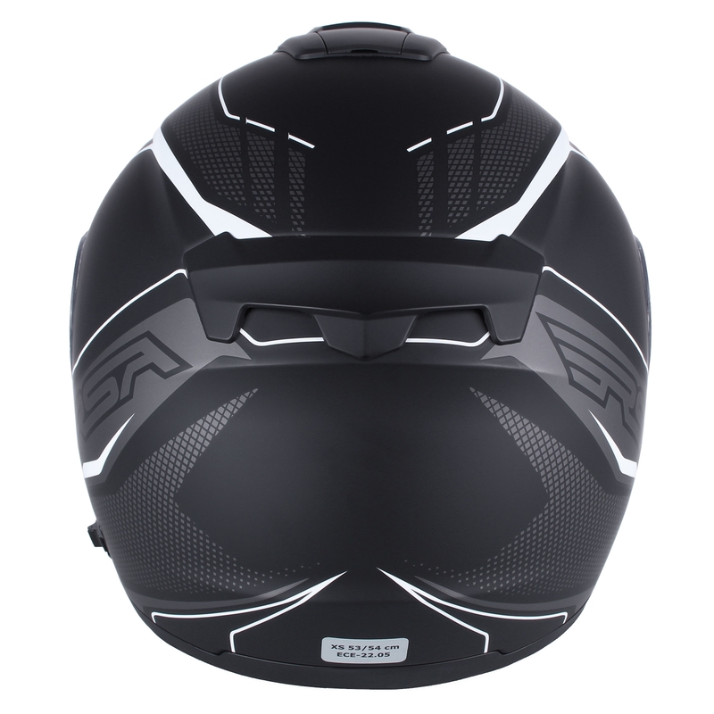 Cască de motocicletă RSA Rival negru-gri-alb lichidare