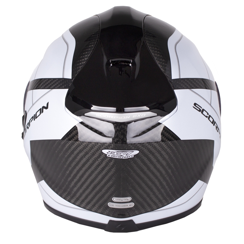 Cască integrală Scorpion EXO-1400 Carbon Air Legione negru și alb lichidare