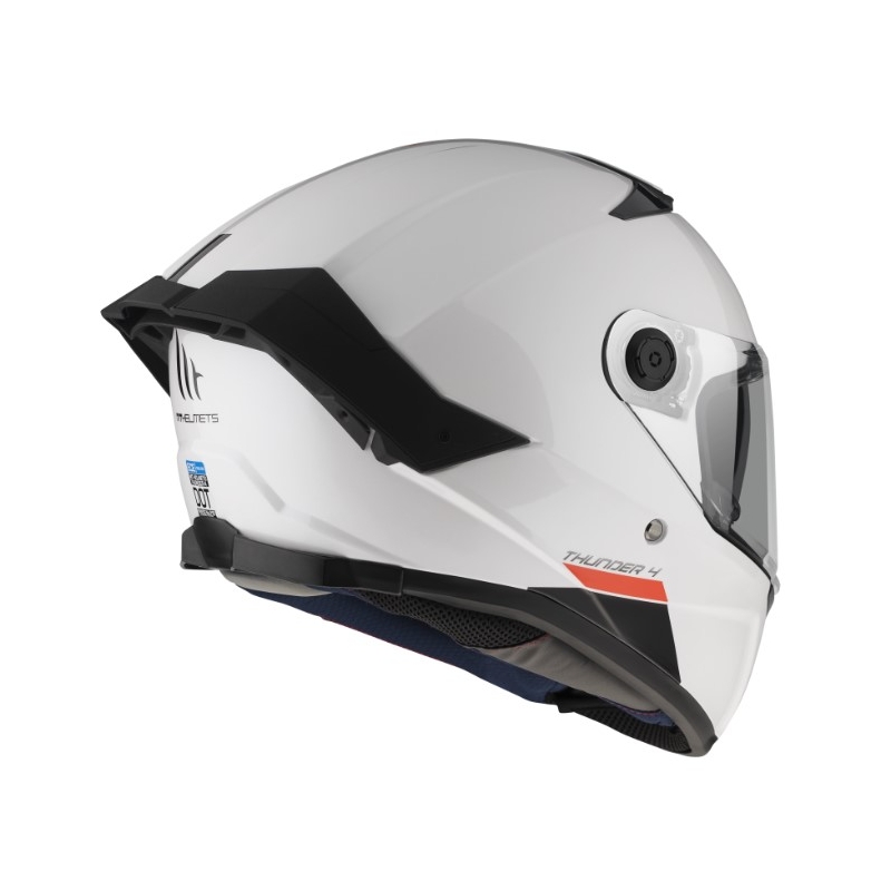 Cască integrală pentru motocicletă MT FF118SV Thunder 4 SV alb perlat