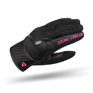Mănuși moto pentru femei Street Racer Stunt negru-roz