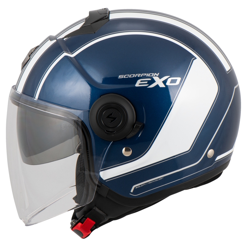 Cască de motocicletă deschisă SCORPION EXO-CITY SCOOT albastru închis-albastru