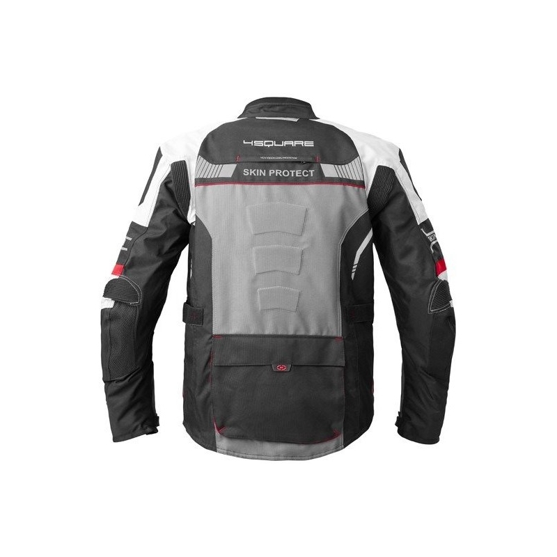 Geacă de motocicletă 4SQUARE Shield negru-alb-roșu lichidare